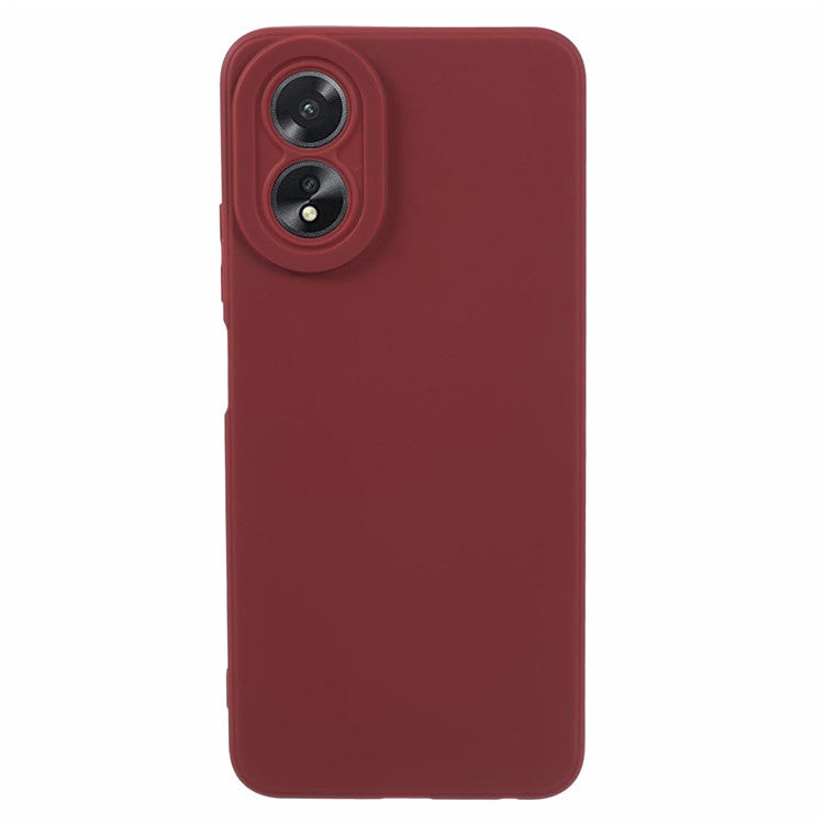 YX Series For Oppo A38 4G / A18 4G Case Lens Protection Matte TPU Cover (Precise Cutout) - Wine Red