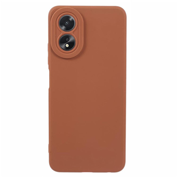 YX Series For Oppo A38 4G / A18 4G Case Lens Protection Matte TPU Cover (Precise Cutout) - Brown