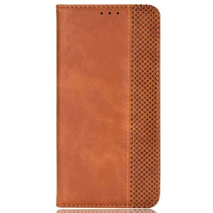 For vivo V29e (Global) 5G / Y200 (India) 5G Case Retro Phone Cover with Stand Wallet - Brown