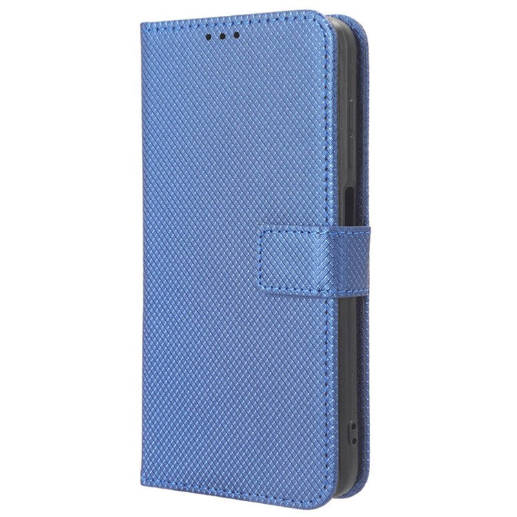 For vivo V29e (Global) 5G / Y200 (India) 5G Case Diamond Texture Leather Cover with Stand Wallet - Blue