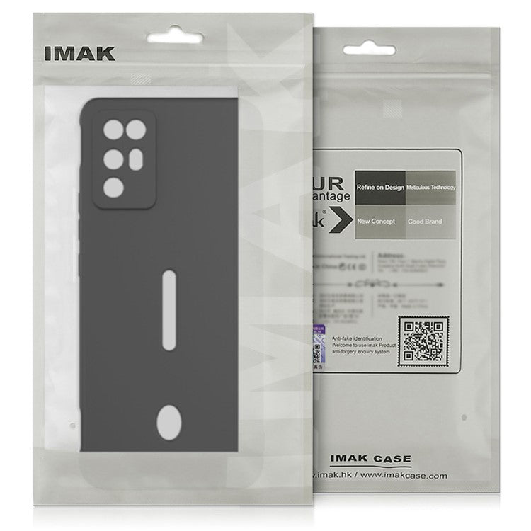 IMAK UC-4 Series for vivo iQOO 12 5G Case Straight Edge Anti-scratch TPU Phone Cover - Black