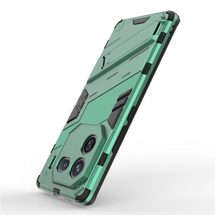 For vivo iQOO 12 Pro 5G Cell Phone Cases Anti-fall Invisible Kickstand PC+TPU Back Shell - Green