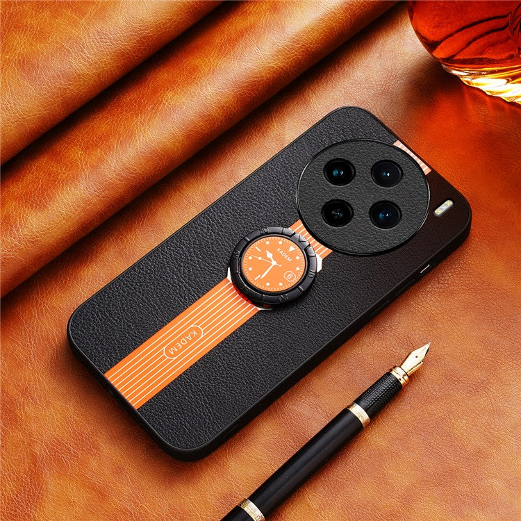 KADEM For vivo X100 Pro 5G Ring Kickstand Cell Phone Cases Back Guard Cover - Orange