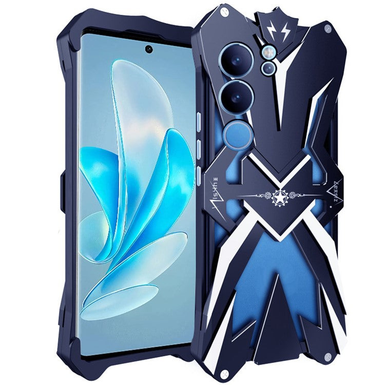 For vivo V29 5G Case Anti-Collision Aluminum Alloy Phone Hollow-Out Design Phone Cover