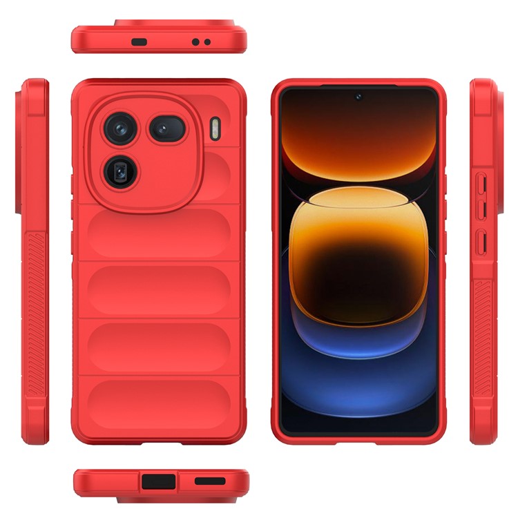 For vivo iQOO 12 5G Cell Phone Cases Soft TPU Protective Back Cover - Red