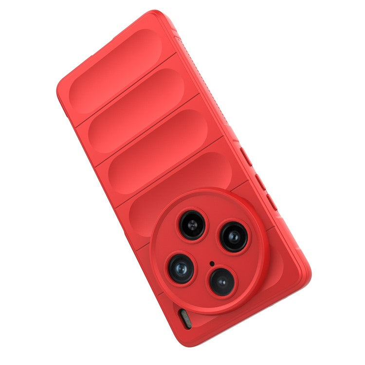 For vivo X100 Pro 5G Case Soft TPU Back Shell Rugged Cell Phone Protector Cover - Red