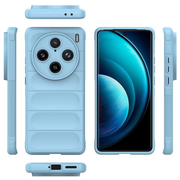 For vivo X100 Pro 5G Case Soft TPU Back Shell Rugged Cell Phone Protector Cover - Baby Blue