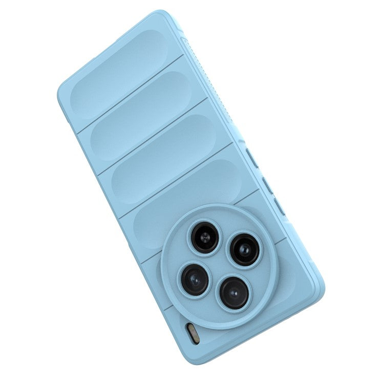 For vivo X100 5G Case Rugged Phone Protector Soft TPU Phone Back Shell Cover - Baby Blue