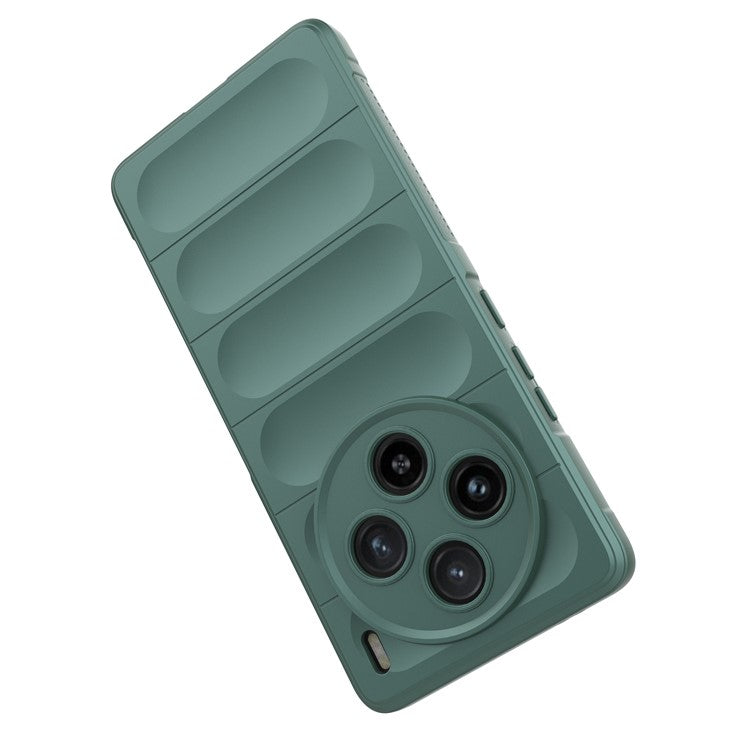 For vivo X100 5G Case Rugged Phone Protector Soft TPU Phone Back Shell Cover - Green