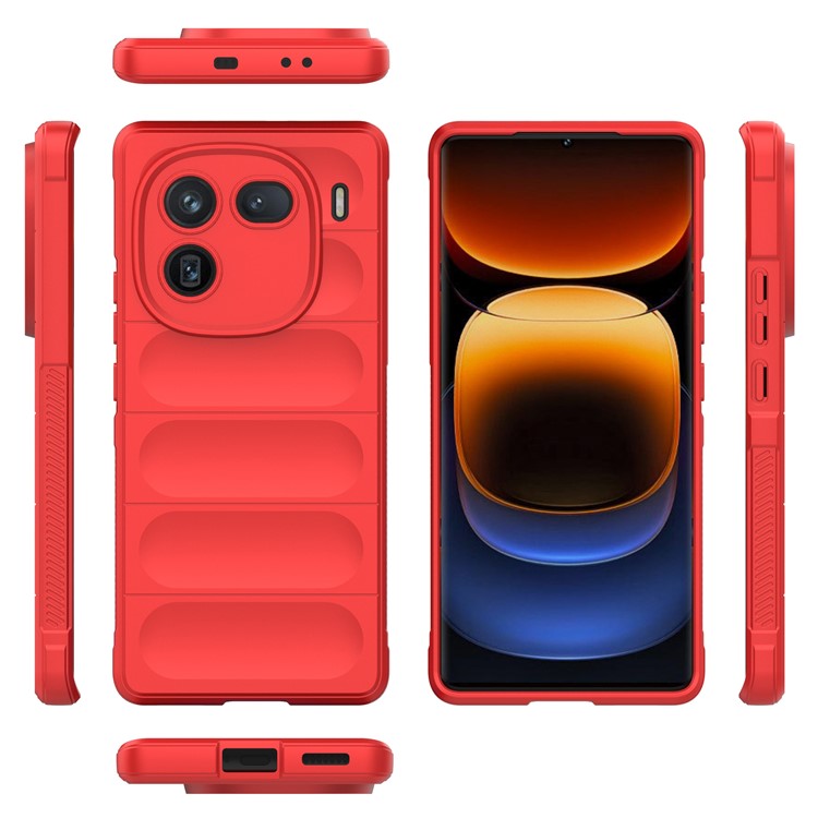 For vivo iQOO 12 Pro 5G Phone Case Soft TPU Protective Back Cover - Red