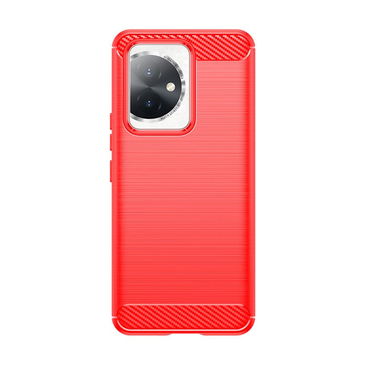 For Honor 100 5G Brushed Phone Case Anti-Scratch Soft TPU Cover - Red