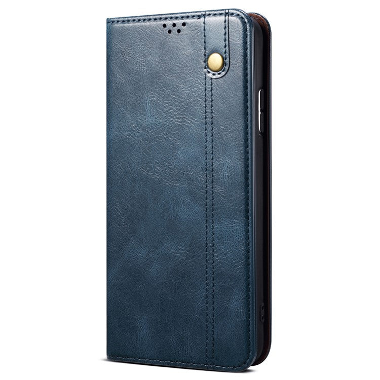 For vivo X100 Pro 5G Cell Phone Case Magnetic Closing Leather Stand Wallet Cover - Blue