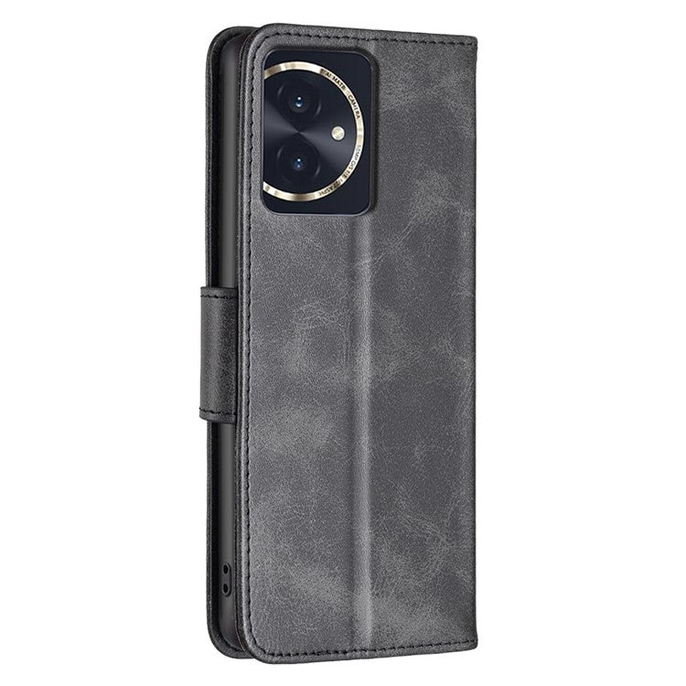 For Honor 100 5G Cell Phone Case PU Leather Wallet Anti-drop Shell with Stand - Black