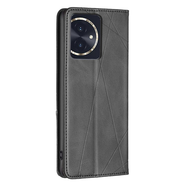 For Honor 100 5G Cell Phone Case Shockproof PU Leather Card Holder Cover - Black