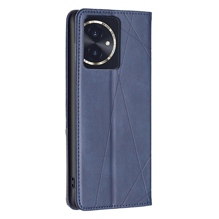 For Honor 100 5G Cell Phone Case Shockproof PU Leather Card Holder Cover - Blue