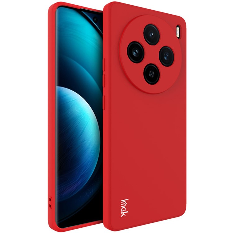 IMAK UC-4 Series for vivo X100 5G Case Straight Edge Anti-scratch TPU Phone Cover - Red