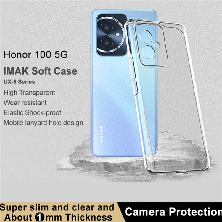 IMAK UX-5 Series for Honor 100 5G Clear Case Ultra Thin Soft TPU Phone Cover (Slim Style)