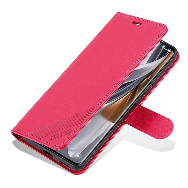 AZNS For vivo X100 5G Case PU Leather Phone Cover with Wallet Stand - Red