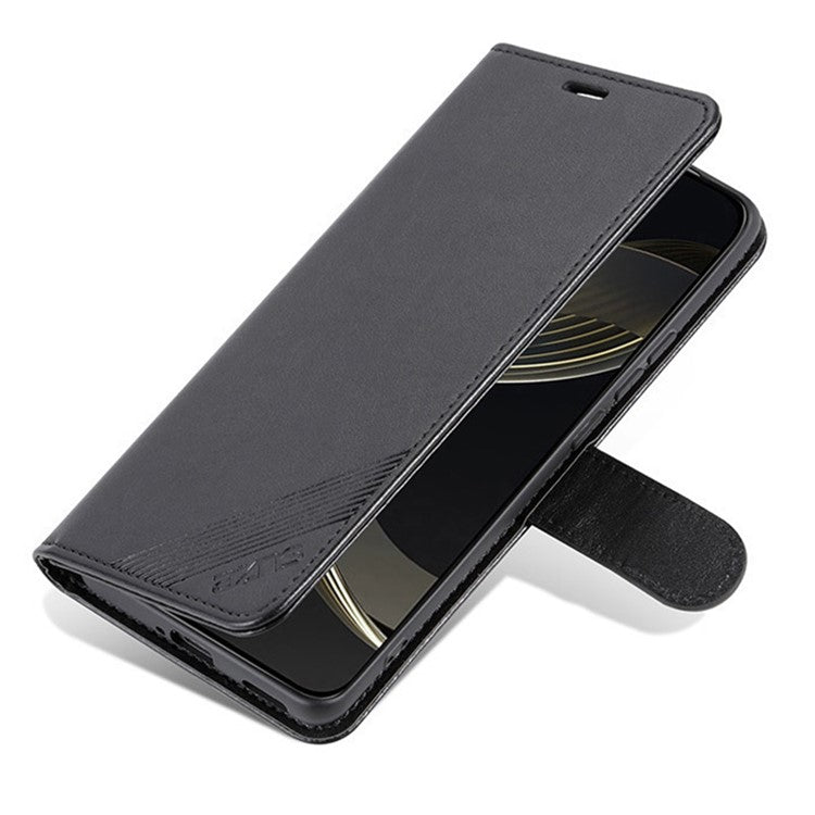 AZNS For vivo X100 5G Case PU Leather Phone Cover with Wallet Stand - Black