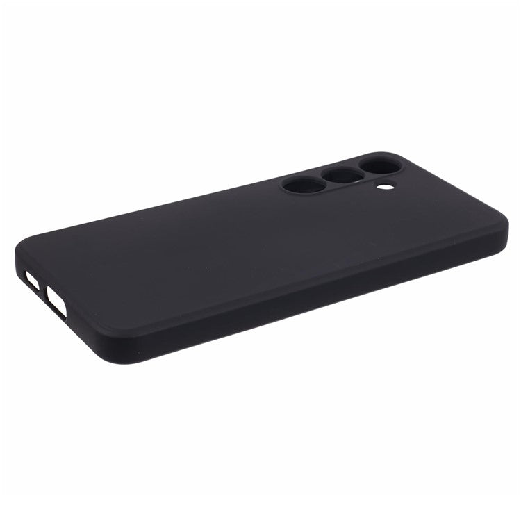 For Samsung Galaxy S24 Phone Case Soft Fiber Lining TPU Cover - Black