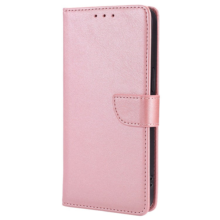 For vivo V29e (Global) 5G Case Magnetic Clasp Leather Phone Wallet Cover - Rose Gold