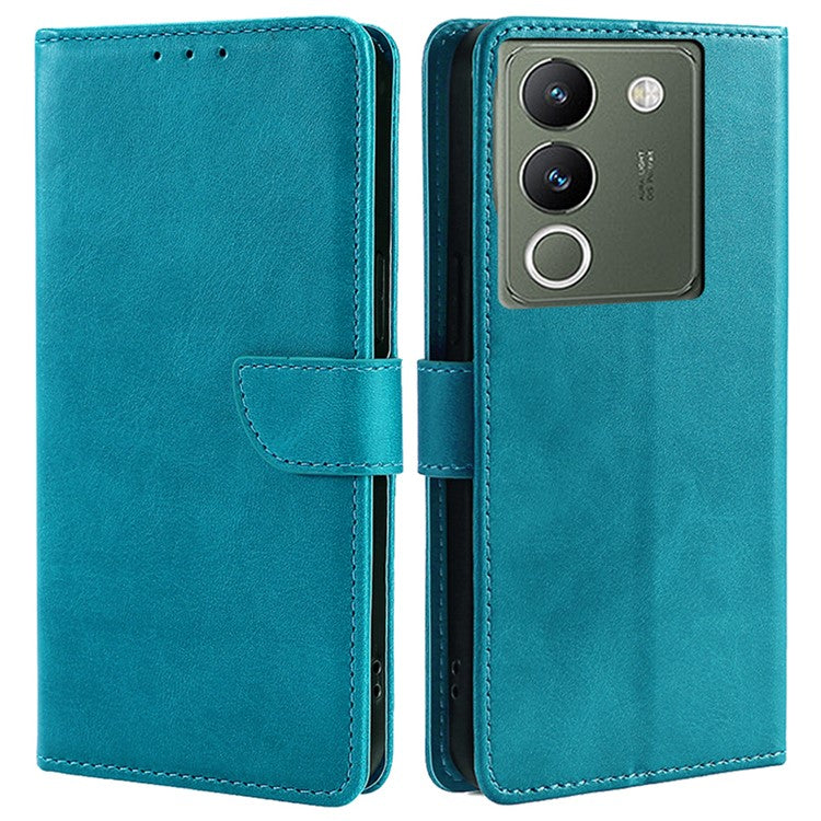 For vivo V29e (Global) 5G Case Magnetic Clasp Leather Phone Wallet Cover - Baby Blue