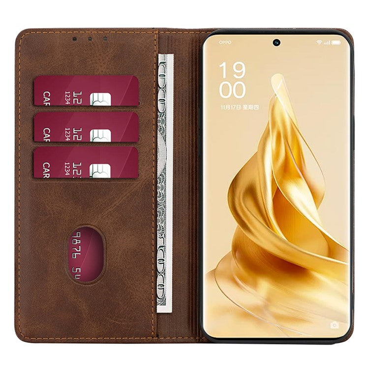 For vivo V29e (Global) 5G Case Full Protection Phone Cover with Wallet Stand - Brown