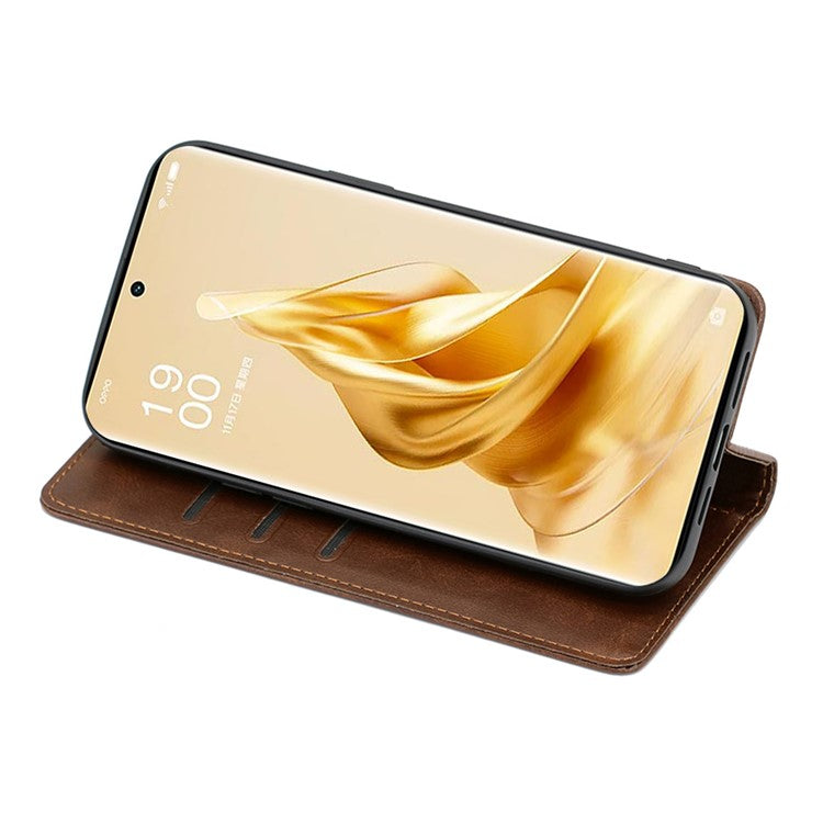 For vivo V29e (Global) 5G Case Full Protection Phone Cover with Wallet Stand - Brown