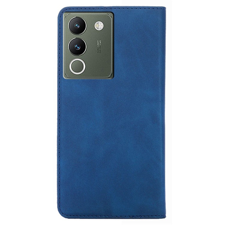 For vivo V29e (Global) 5G Case Leather Phone Cover with Card Holder - Blue