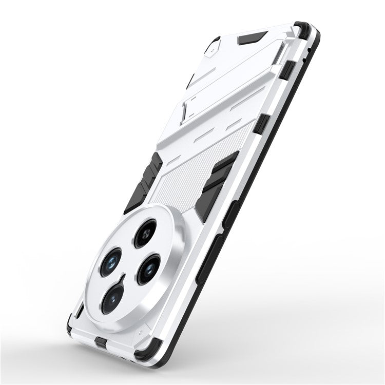 For vivo X100 Pro 5G Kickstand Phone Case Dual Layer Shock-Absorption Cover - White