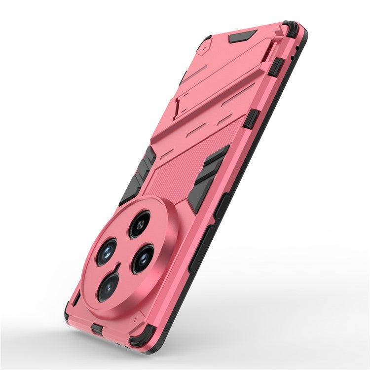 For vivo X100 Pro 5G Kickstand Phone Case Dual Layer Shock-Absorption Cover - Rose