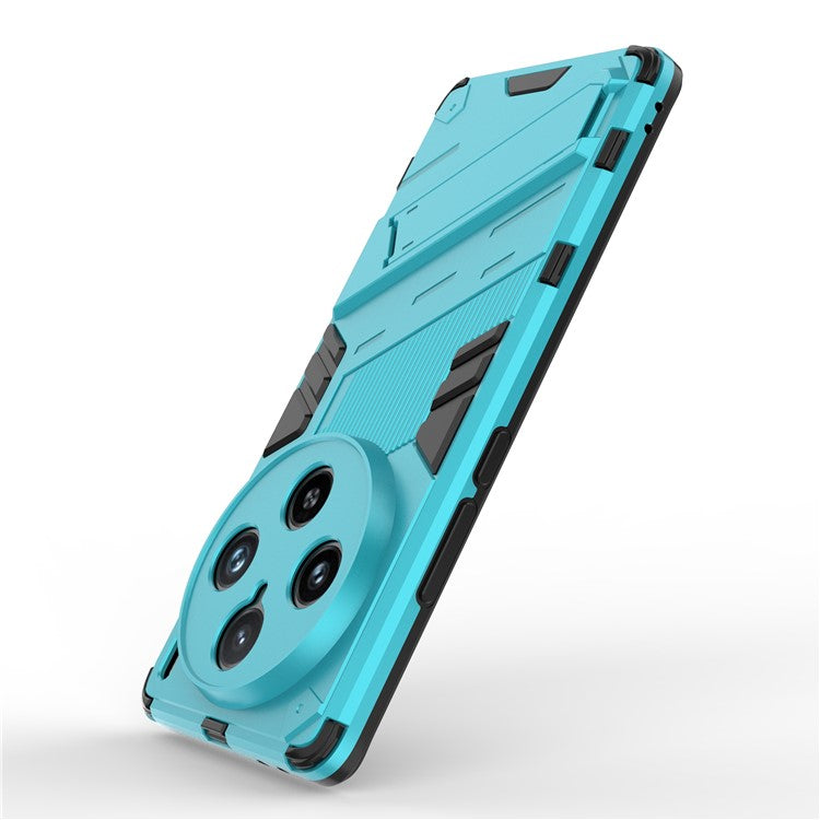 For vivo X100 Pro 5G Kickstand Phone Case Dual Layer Shock-Absorption Cover - Baby Blue