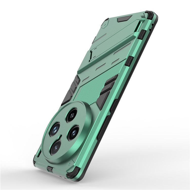 For vivo X100 Pro 5G Kickstand Phone Case Dual Layer Shock-Absorption Cover - Green