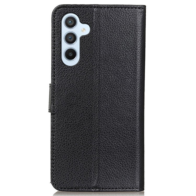 For Samsung Galaxy A35 5G Wallet Case PU Leather Stand Card Slot Protective Phone Cover - Black