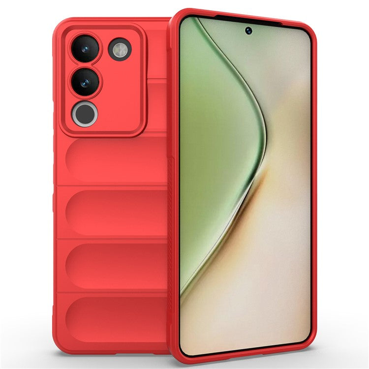 For vivo Y200 (India) 5G TPU Case Anti-drop Protection Phone Back Cover - Red