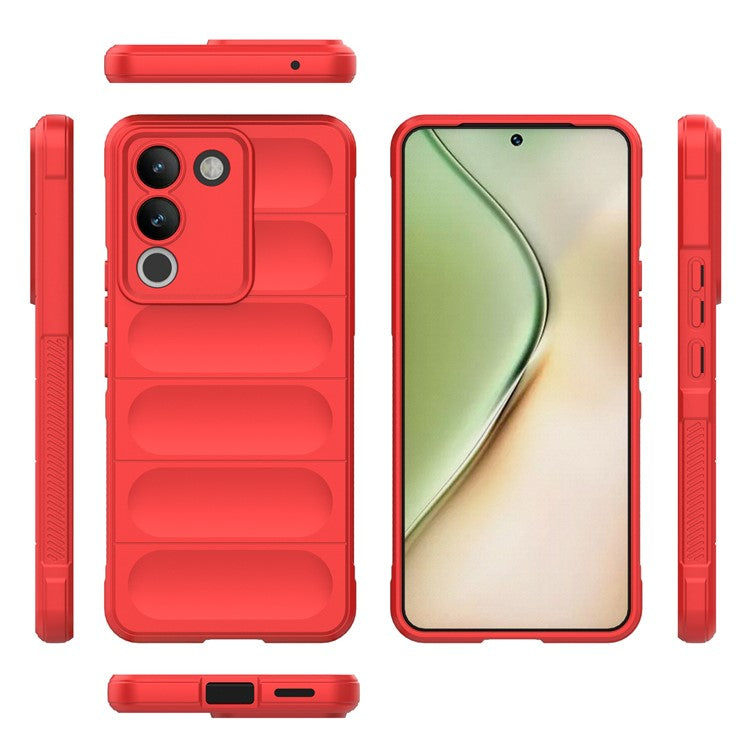 For vivo Y200 (India) 5G TPU Case Anti-drop Protection Phone Back Cover - Red