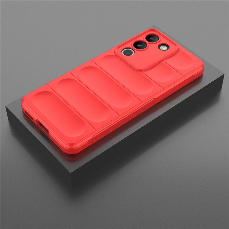 For vivo Y200 (India) 5G TPU Case Anti-drop Protection Phone Back Cover - Red