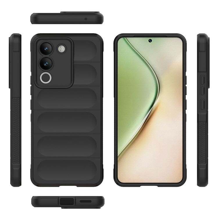 For vivo Y200 (India) 5G TPU Case Anti-drop Protection Phone Back Cover - Black