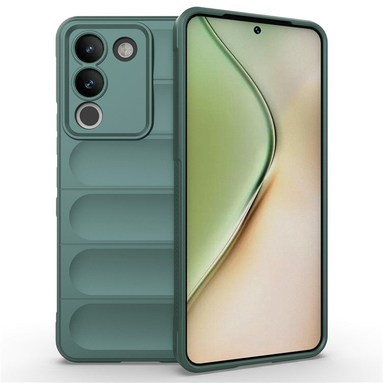 For vivo Y200 (India) 5G TPU Case Anti-drop Protection Phone Back Cover - Green