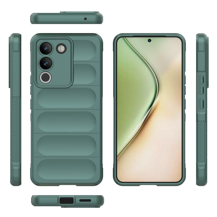 For vivo Y200 (India) 5G TPU Case Anti-drop Protection Phone Back Cover - Green