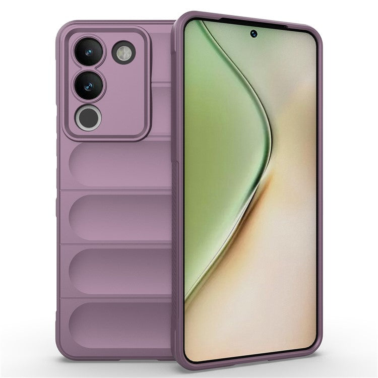 For vivo Y200 (India) 5G TPU Case Anti-drop Protection Phone Back Cover - Light Purple