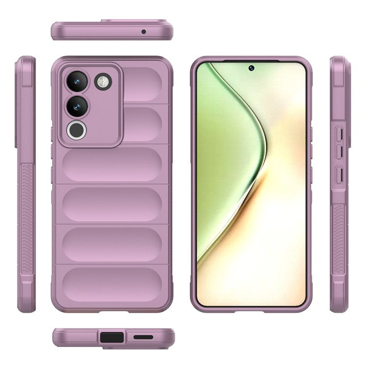 For vivo Y200 (India) 5G TPU Case Anti-drop Protection Phone Back Cover - Light Purple