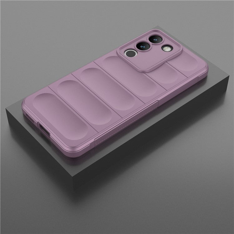 For vivo Y200 (India) 5G TPU Case Anti-drop Protection Phone Back Cover - Light Purple