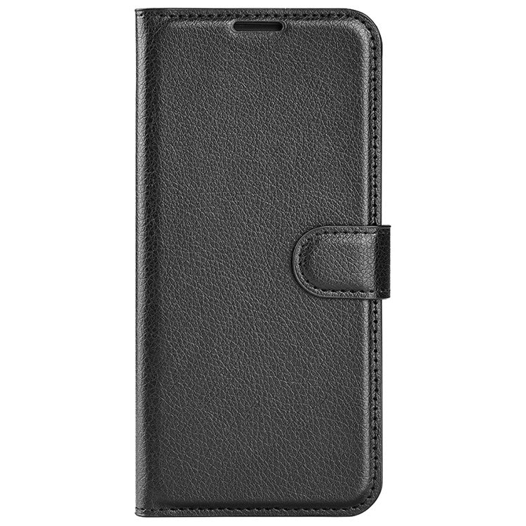 For vivo X100 Pro 5G Cell Phone Case Litchi Texture Leather Wallet Anti-shock Cover - Black