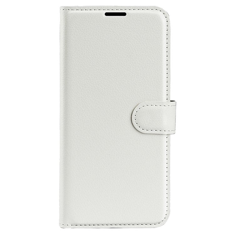 For vivo X100 Pro 5G Cell Phone Case Litchi Texture Leather Wallet Anti-shock Cover - White