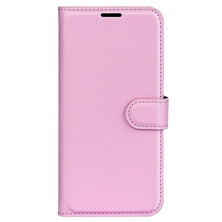 For vivo X100 Pro 5G Cell Phone Case Litchi Texture Leather Wallet Anti-shock Cover - Pink