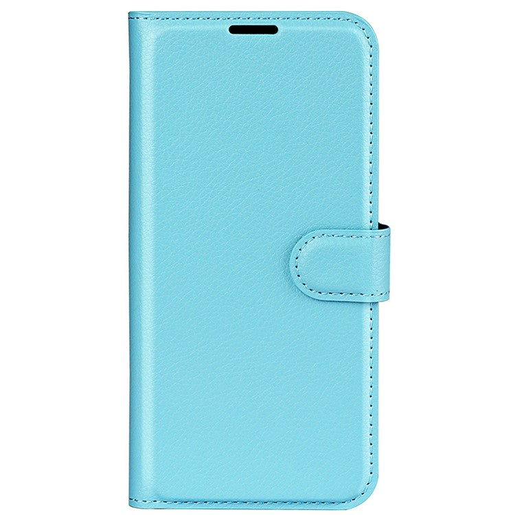 For vivo X100 Pro 5G Cell Phone Case Litchi Texture Leather Wallet Anti-shock Cover - Blue