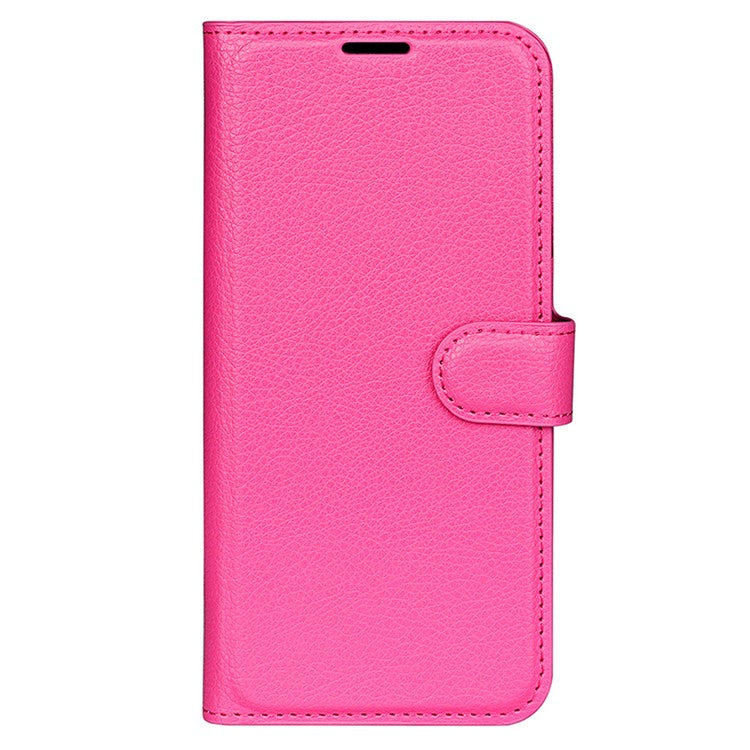 For vivo X100 Pro 5G Cell Phone Case Litchi Texture Leather Wallet Anti-shock Cover - Rose