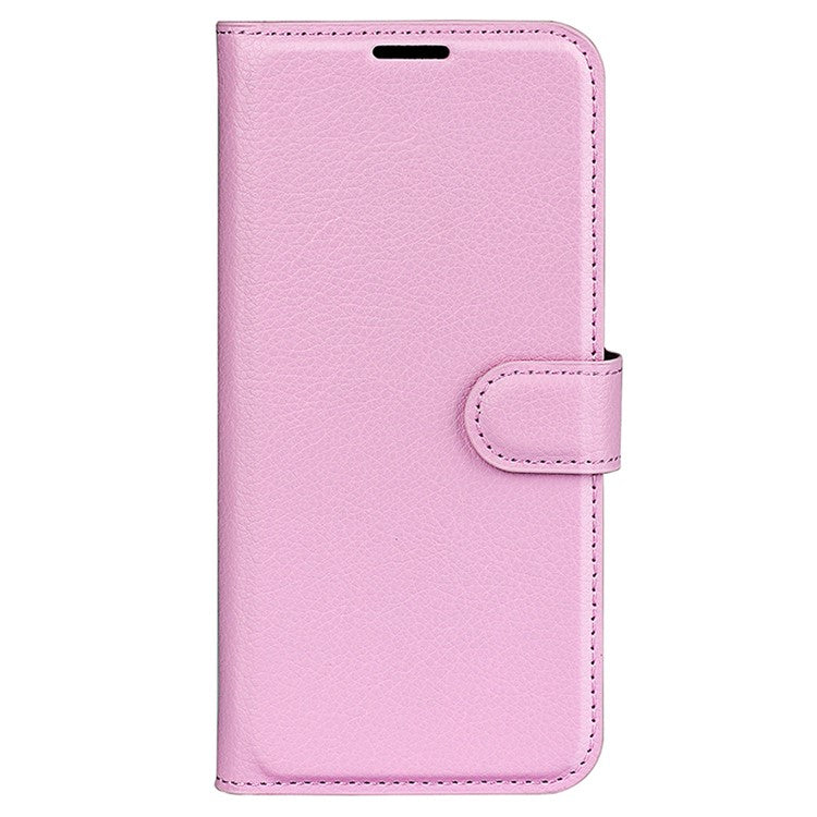 For vivo X100 5G Cell Phone Case Litchi Texture Shockproof Leather Stand Cover - Pink