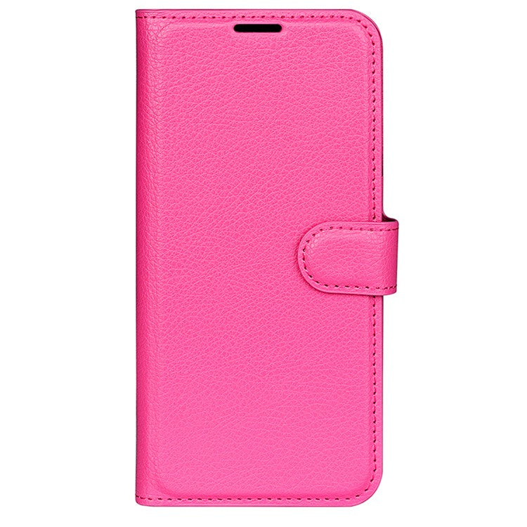 For vivo X100 5G Cell Phone Case Litchi Texture Shockproof Leather Stand Cover - Rose